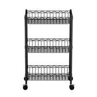 Artiss 3-Tier Shelving Unit Adjustable Garage Storage Kitchen Rack With Wheels
