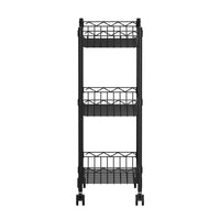 Artiss 3-Tier Shelving Unit Adjustable Garage Storage Kitchen Rack With Wheels