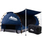 Weisshorn Double Swag Camping Swags Canvas Free Standing Dome Tent Dark Blue