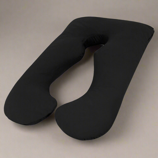 Woolcomfort Aus Made Maternity Pregnancy Nursing Sleeping Body Pillow Pillowcase Included Black