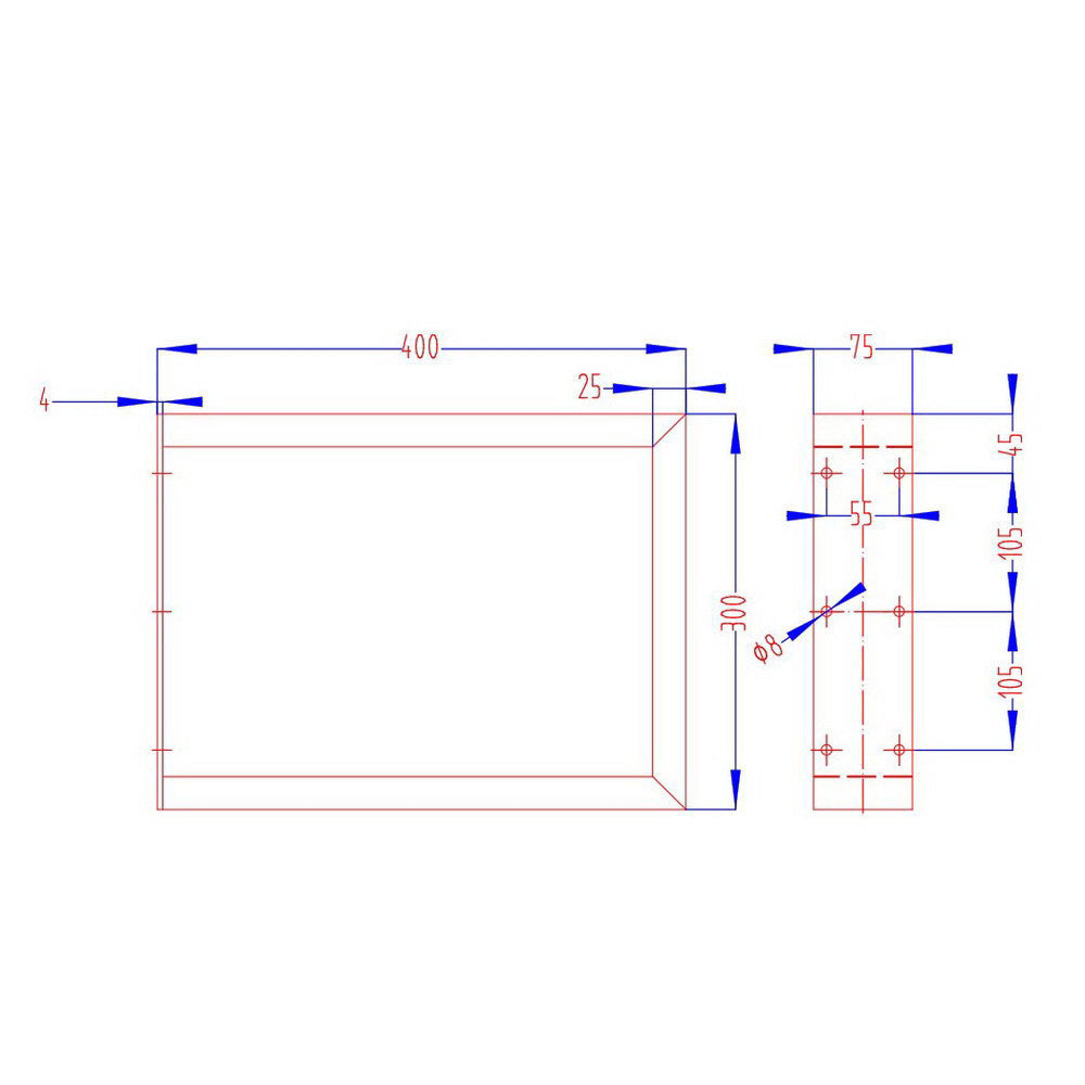 Artiss Metal Table Legs DIY Rectangular 40X30CM Set of 2