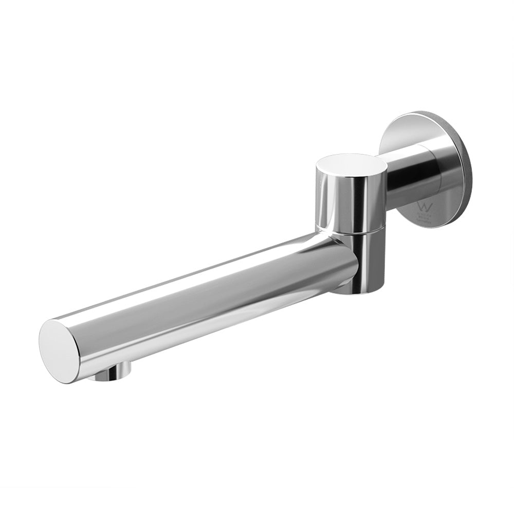 Cefito Bathroom Mixer Spout Wall Bath Tap Round Swivel Bathtub Chrome