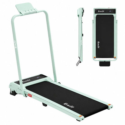 Everfit 3 in 1 Walking Pad Treadmill 12% Incline Foldable Under Desk Treadmills 40cm Belt Green