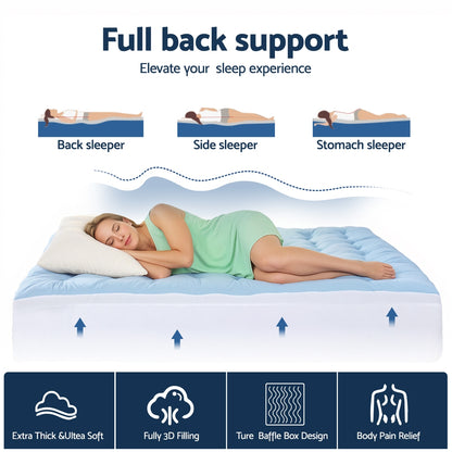 Giselle 5cm Mattress Topper Pillowtop toppers Double-Sided King
