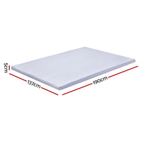 Giselle Bedding Latex Topper 100% Natural Latex Toppers 7-zone w/ Ice Silk Cool-touch Fabric Cooling Cover Double 5cm