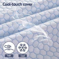 Giselle Bedding Latex Topper 100% Natural Latex Toppers 7-zone w/ Ice Silk Cool-touch Fabric Cooling Cover Double 5cm