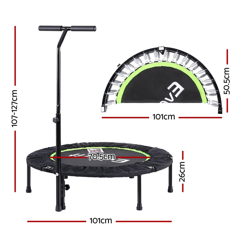 Everfit 40inch Fitness Foldable Trampoline Jumping Rebounder Home Gym Handrail