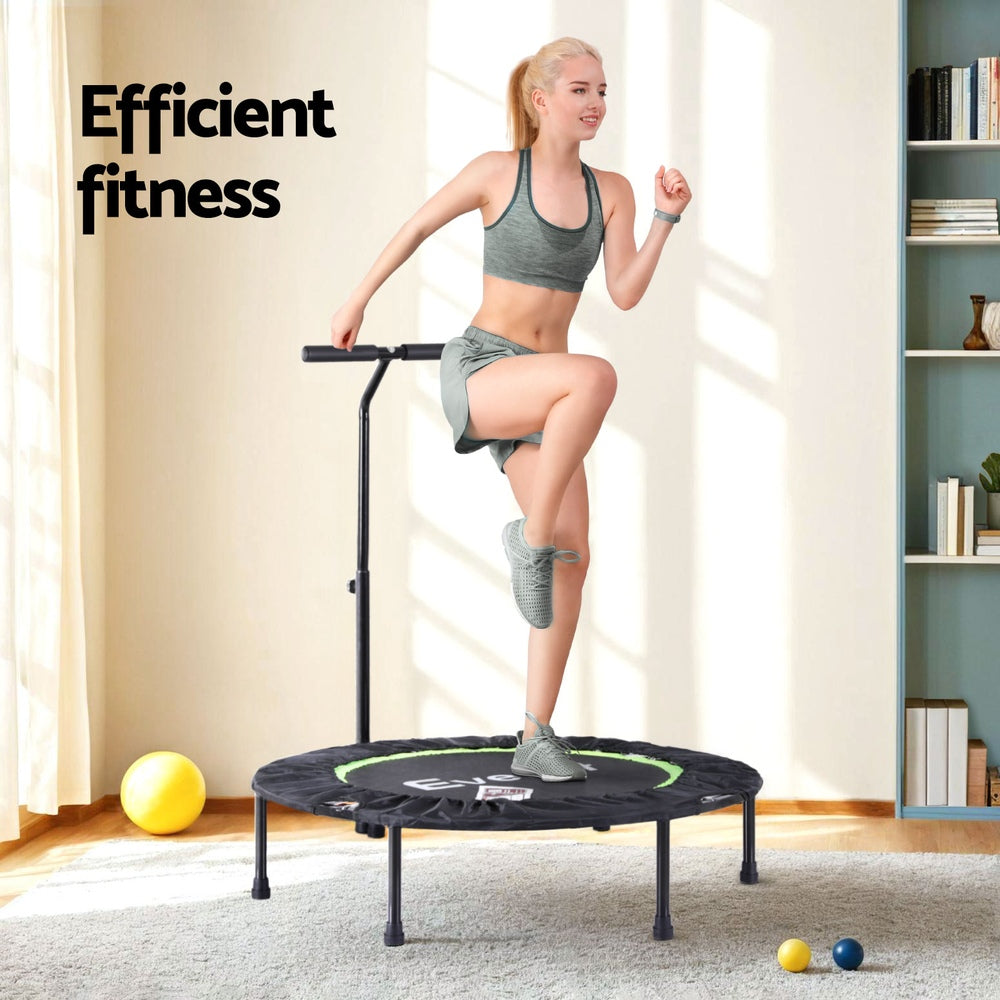 Everfit 40inch Fitness Foldable Trampoline Jumping Rebounder Home Gym Handrail