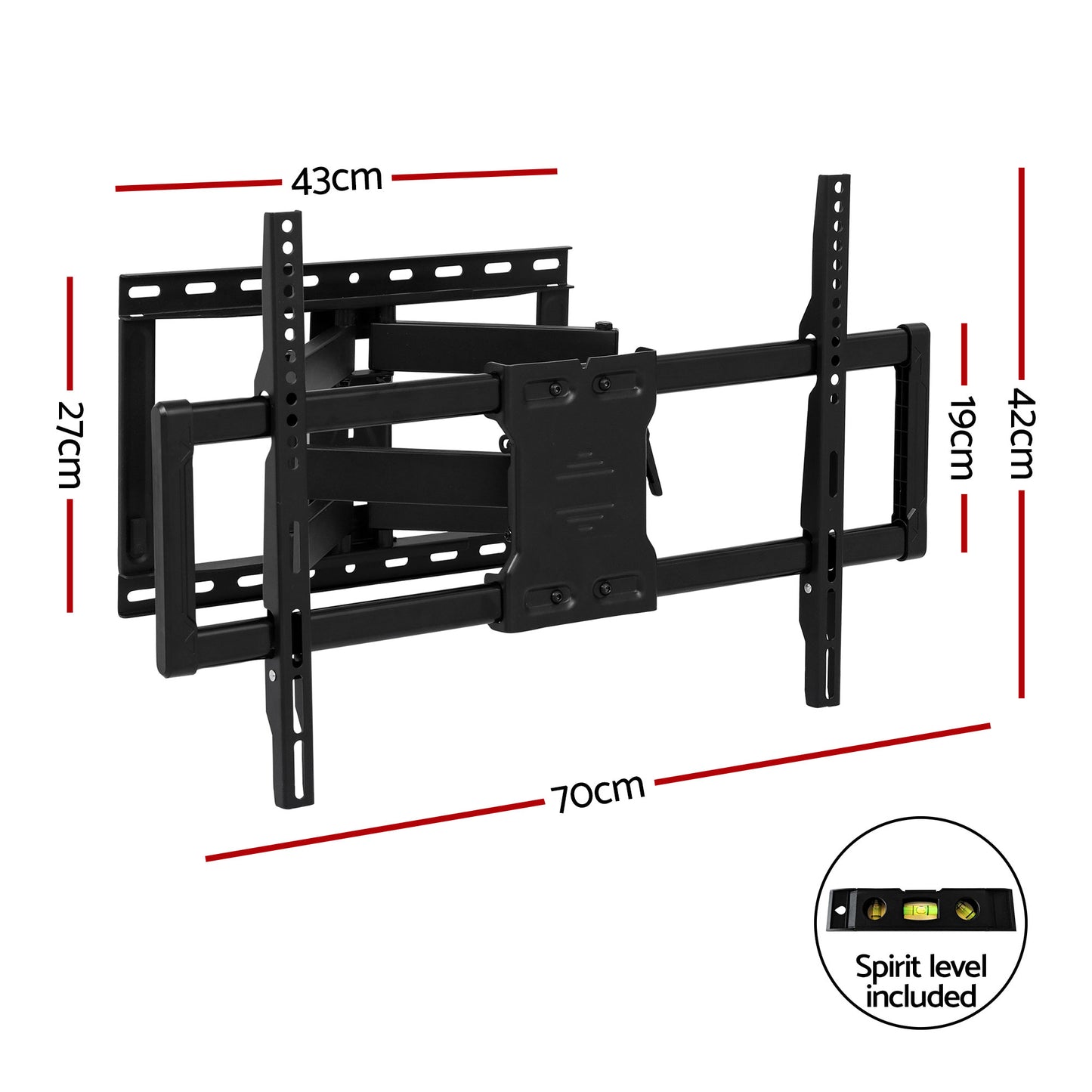 Artiss TV Wall Mount Bracket for 37" - 85" TVs Swivel Tilt Extendable Full Motion