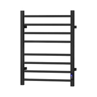 Devanti Heated Towel Rail 8 Square Bars with Timer Electric Heater Warmer Rack