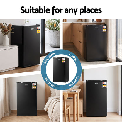 Devanti 81L Upright Freezer Fridge Black