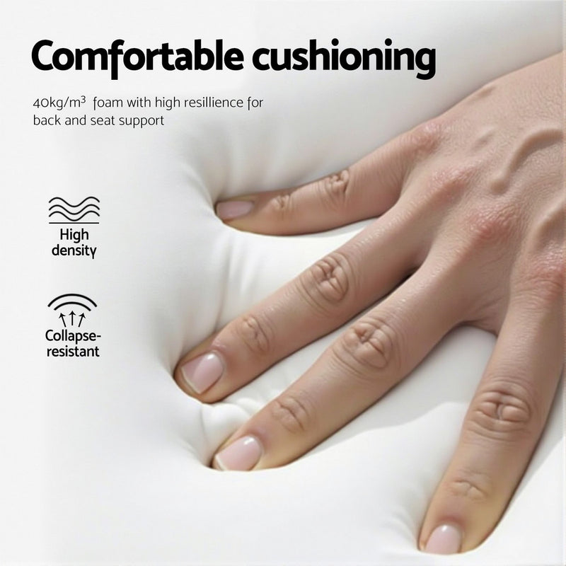 Artiss Dining Chairs Set of 4 Velvet Channel Tufted Blue