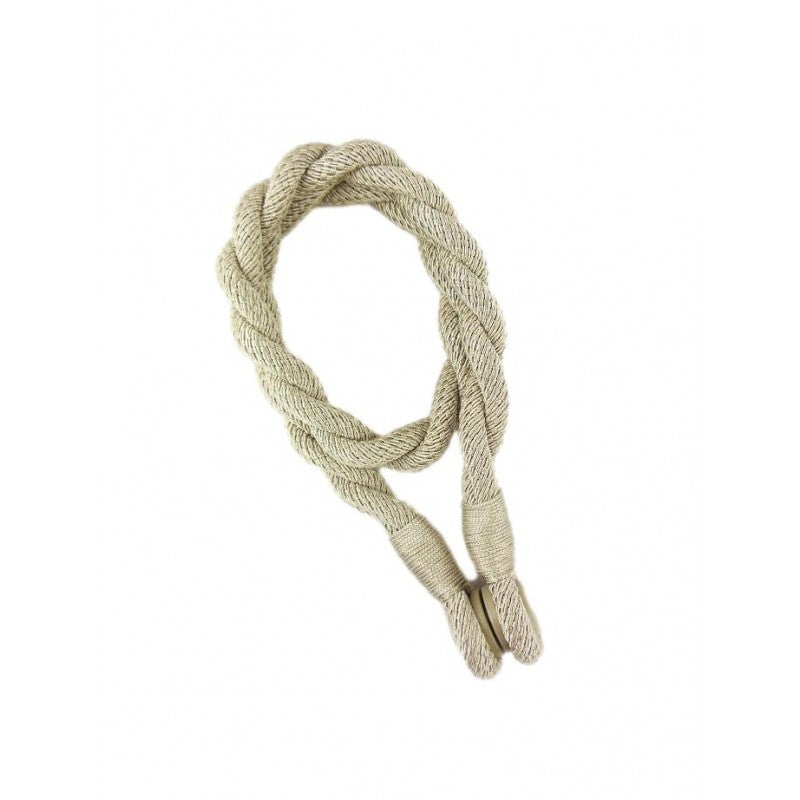 Magnetic weaved rope tieback Linen