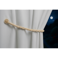 Magnetic weaved rope tieback Linen