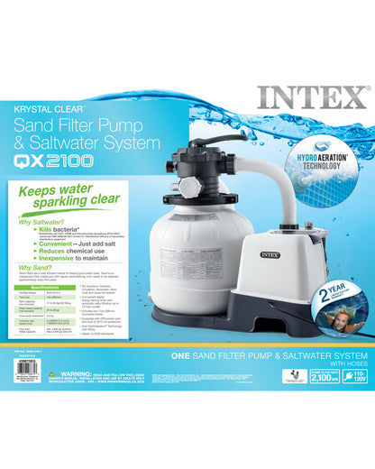 Intex Krystal Clear Sand Filter Pump and Saltwater Pool Chlorine System - 26676