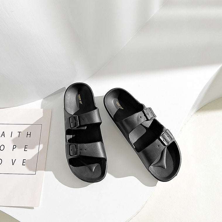UNISEX BEACH SLIDES 0099 - MEN - Black / AUS Ladies7/Men5/EU38/24cm