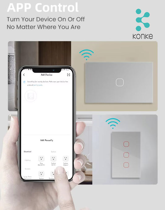 Smart Touch Light Switch 2Ch