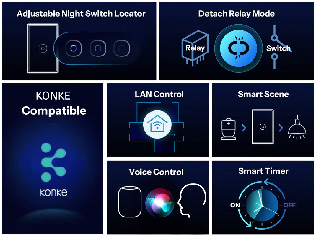 Smart Touch Light Switch 2Ch