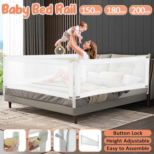 Bed Barrier Fence Safety Guardrail Security Adjustable