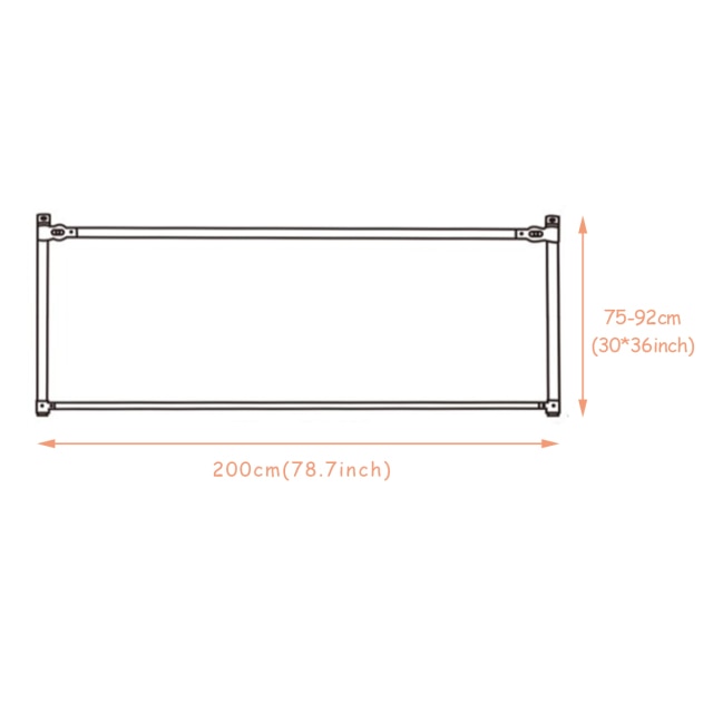 Bed Barrier Fence Safety Guardrail Security Adjustable