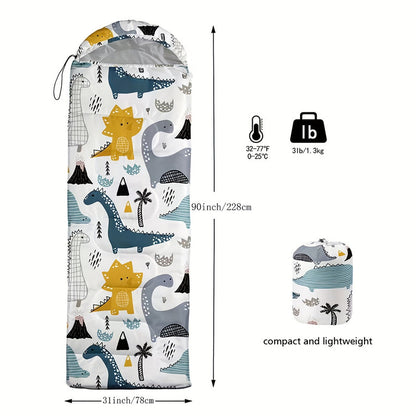 Dinosaur Camping Sleeping Bag Lightweight Warm Quilt