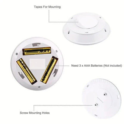 6 LED Light Set with Remote - Cool White for Cabinets & Displays