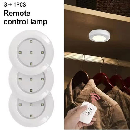 3 LED Light Set with Remote - Cool White for Cabinets & Displays