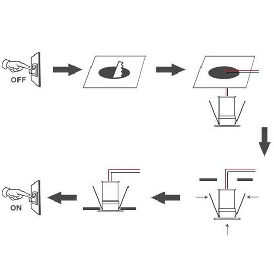 12V Under Cabinet LED Lights 9 Packs of Recessed Mini Downlights with Hardwired Cable and Connectors for Indoor Cupboard Bookshelf Stair Lighting (Cool White)