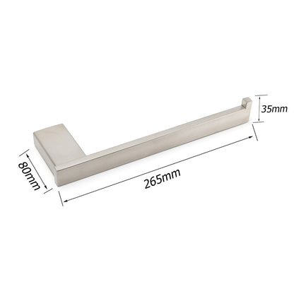 Brushed Nickel Bathroom Cubic Square Towel Rack Clothes Wall Mounted Holder Kit