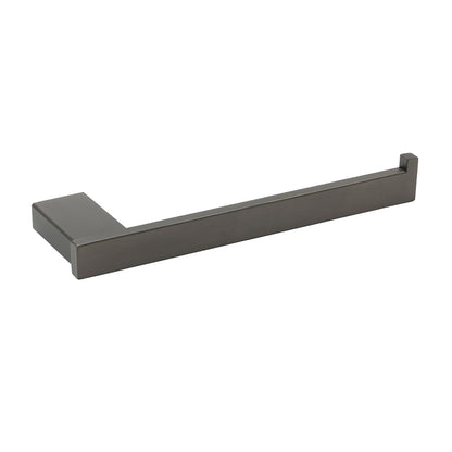 Gun Metal 304 Stainless Steel Square Towel Holder Rack Clothes Hook Kit Bathroom