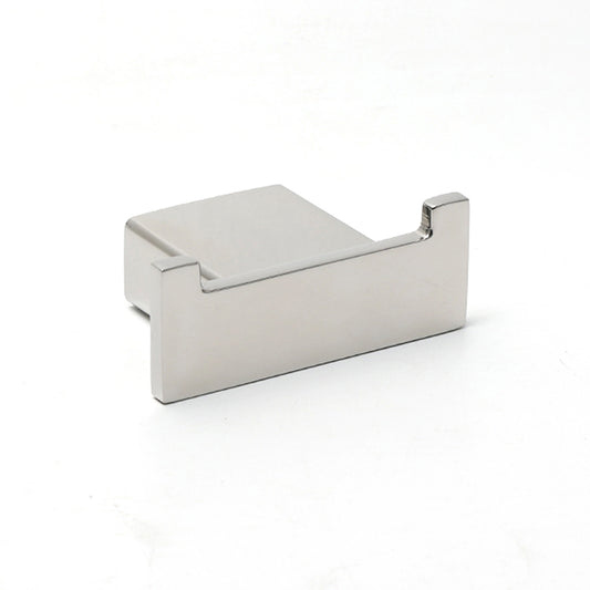 Chrome Square Robe Hook Clothes Towel Holder Bathroom Wall Mounted Hanger Kit