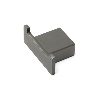 Gun Metal Square Robe Hook Clothes Towel Rack Holder Wall Mounted Double Hanger