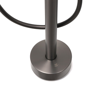Gun Metal Bathtub Mixer Tap Free Standing Faucet Spout With Handheld Shower Set