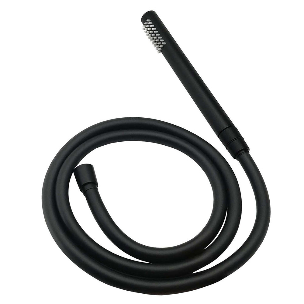 WELS Matt Black Twin Round 12" Shower Head Set Metal Handheld Flexible Rail Wall Arm Mixer