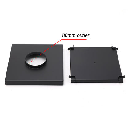 Watermark Matt Black Large 200mm Tile Insert Floor Drain Shower Grate 80mm Waste