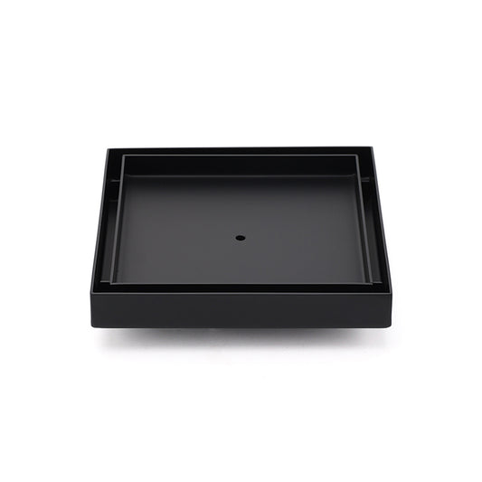 Watermark Black 150x150mm Tile Insert Floor Drain Shower Grate 80mm Waste Outlet