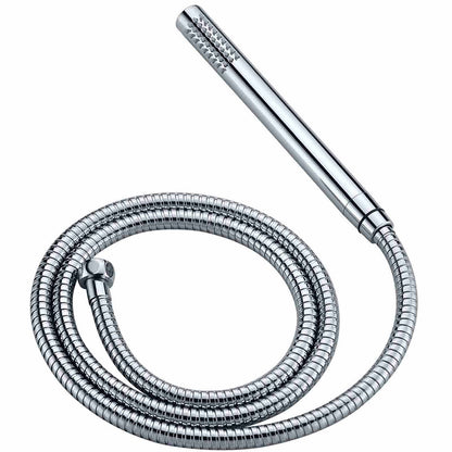 WELS Round Large 12" Rain 2in1 Shower Head Stainless Steel Handheld Wall Rail Brass Twin Taps Set