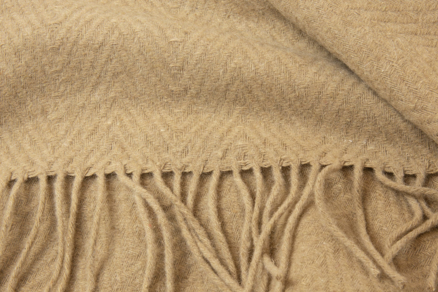 Hampton Throw - Merino Wool Blend - Camel