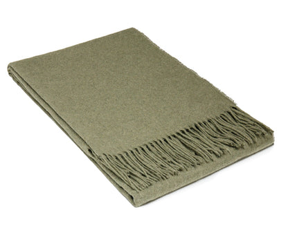 Paddington Throw - Fine Wool Blend - Olive