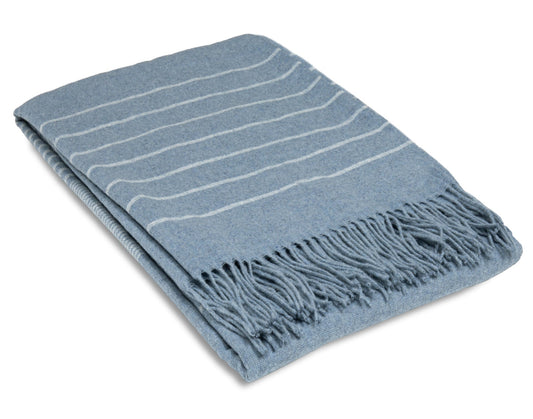 Paddington Throw - Fine Wool Blend - Forever Blue