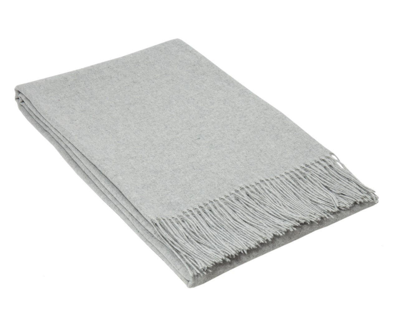 Paddington Throw - Fine Wool Blend - Light Grey