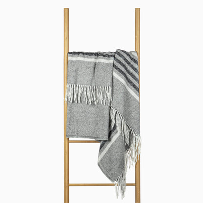 Richmond Throw - Reclaimed Wool Blend - Grey