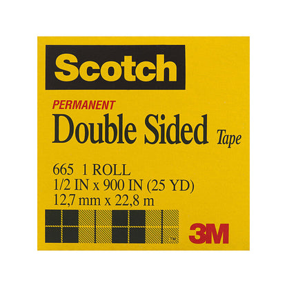 SCOTCH D-S Tape 665 12mm Box of 12