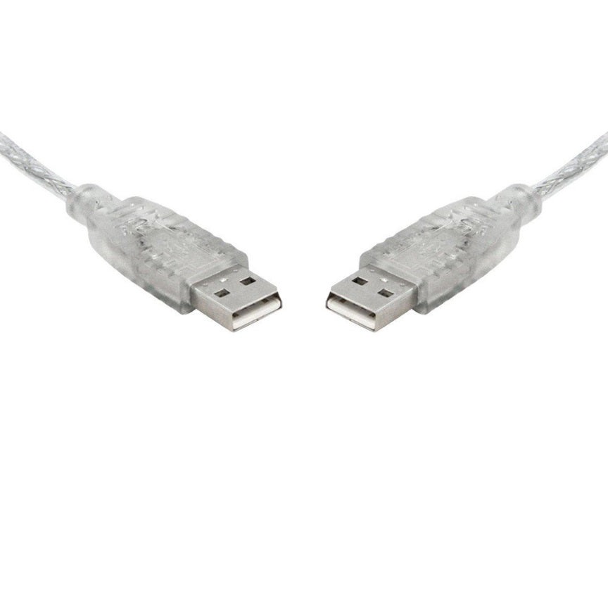 8WARE USB 2.0 Cable 5m A to A Transparent Metal Sheath UL Approved