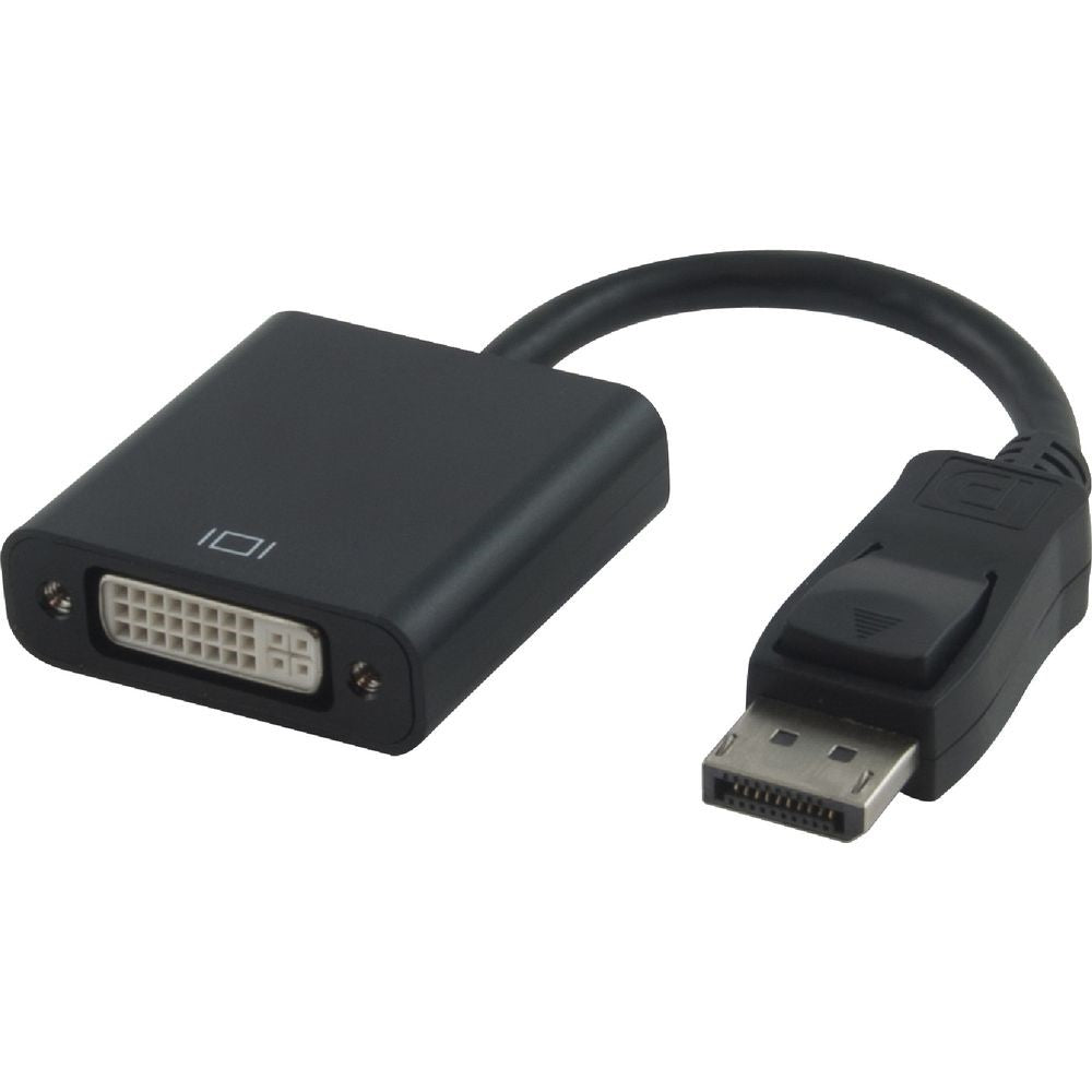 ASTROTEK DisplayPort DP to DVI Adapter Converter Cable 15cm - 20 pins Male to DVI 24+5 pins Female, normal chipset support with ATI video card