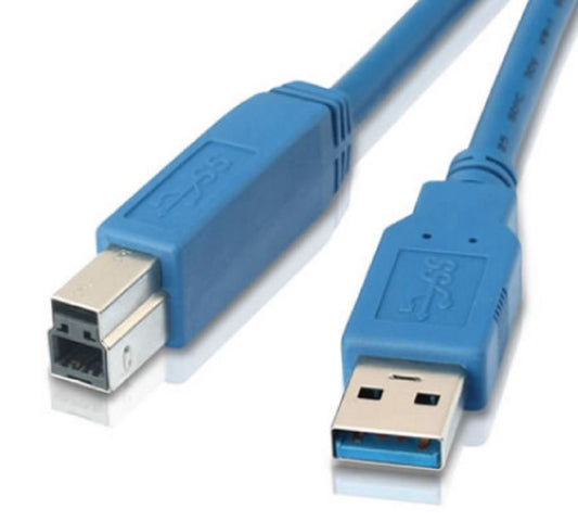 ASTROTEK USB 3.0 Printer Cable 2m - AM-BM Type A to B Male to Male Blue Colour for External HDD Printer Scanner Docking Station CB8W-UC-3002AB