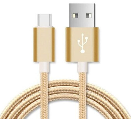 ASTROTEK 2m Micro USB Data Sync Charger Cable Cord Gold Color for Samsung HTC Motorola Nokia Kndle Android Phone Tablet & Devices