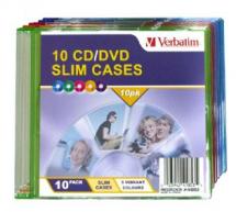 VERBATIM Slim CD/DVD Case 10pk Coloured Slim Cases