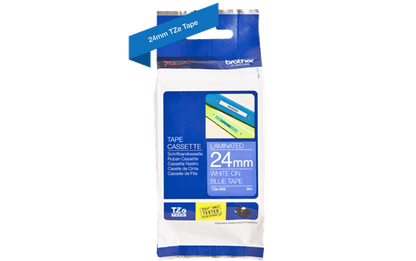 BROTHER 1PK 100% Compatible for Brother P-Touch TZe 555 White on Blue TZE Tape Label