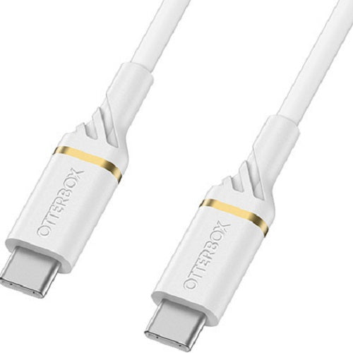 OTTERBOX USB-C To USB-C 1 Meter Fast Charge USB 2.0 / USB PD Cable - Cloud Dust White ( USB C To USB C ) - Durable, trusted